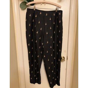 Talbot Womens Pure Silk High Rise Embroidered Size 14